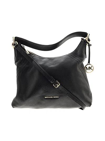 Pre-owned Michael Kors Leather Satchel In Black