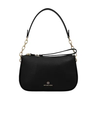 Michael Kors Leather Shoulder Bag In Black