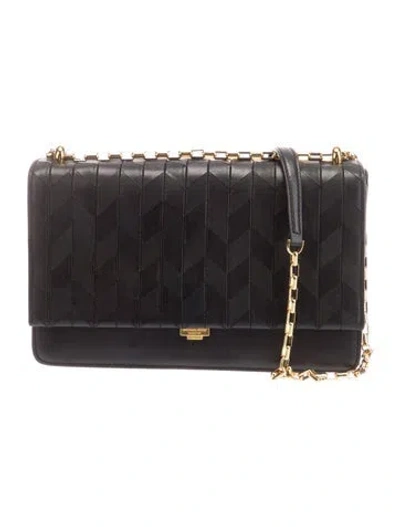 Pre-owned Michael Kors Leather Shoulder Bag In Black