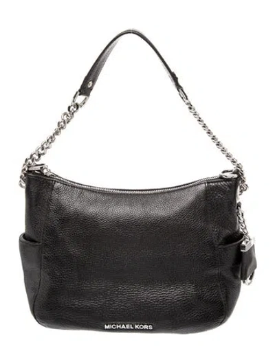 Pre-owned Michael Kors Leather Shoulder Bag In Black