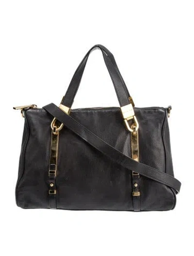 Pre-owned Michael Kors Leather Shoulder Bag In Black