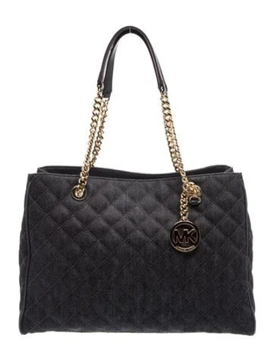 Pre-owned Michael Kors Leather Shoulder Bag In Black