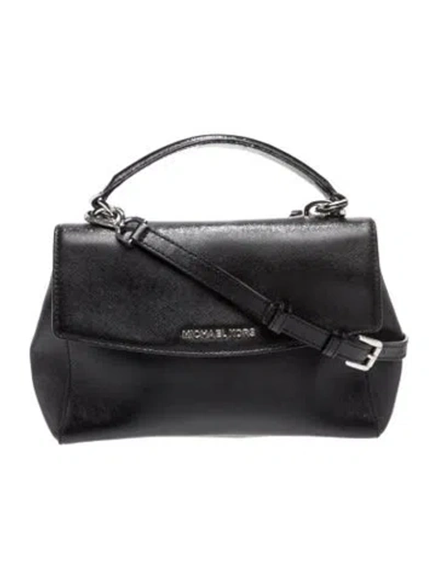 Pre-owned Michael Kors Leather Shoulder Bag In Black