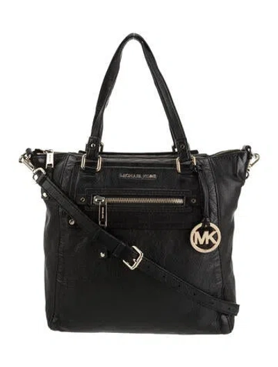 Pre-owned Michael Kors Leather Shoulder Bag In Black