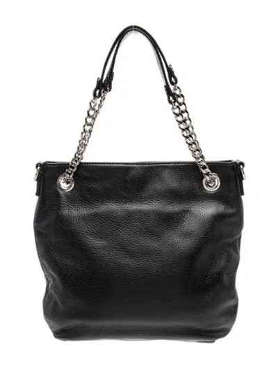 Pre-owned Michael Kors Leather Shoulder Bag In Black