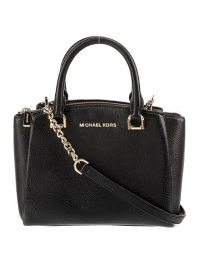 Pre-owned Michael Kors Leather Shoulder Bag In Black