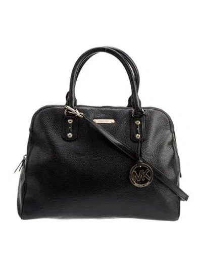 Pre-owned Michael Kors Leather Shoulder Bag In Black