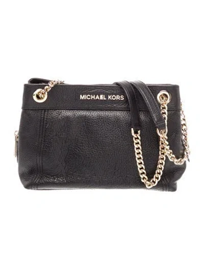 Pre-owned Michael Kors Leather Shoulder Bag In Black