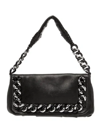 Pre-owned Michael Kors Leather Shoulder Bag In Black