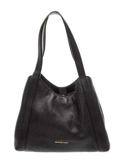 Pre-owned Michael Kors Leather Shoulder Bag In Black