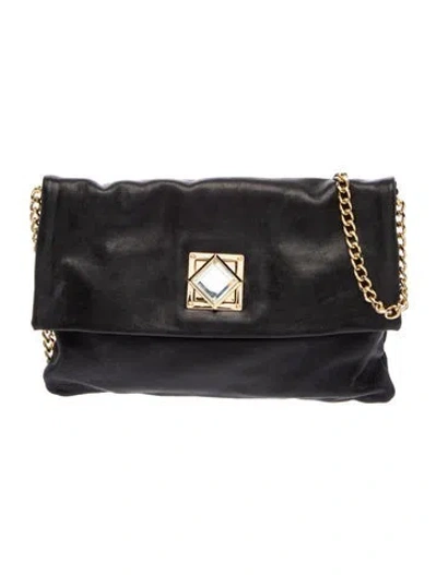 Pre-owned Michael Kors Leather Shoulder Bag In Black