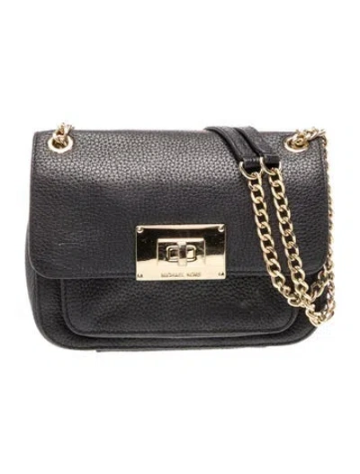 Pre-owned Michael Kors Leather Shoulder Bag In Black