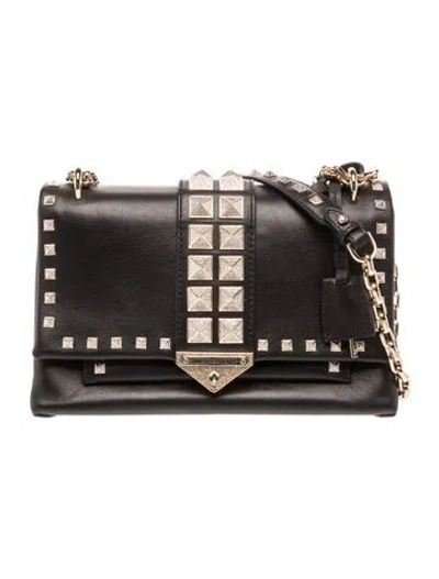 Pre-owned Michael Kors Leather Shoulder Bag In Black