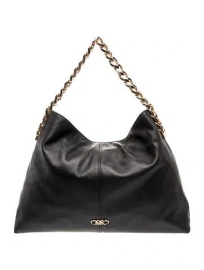 Pre-owned Michael Kors Leather Shoulder Bag In Black