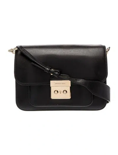 Pre-owned Michael Kors Leather Shoulder Bag In Black