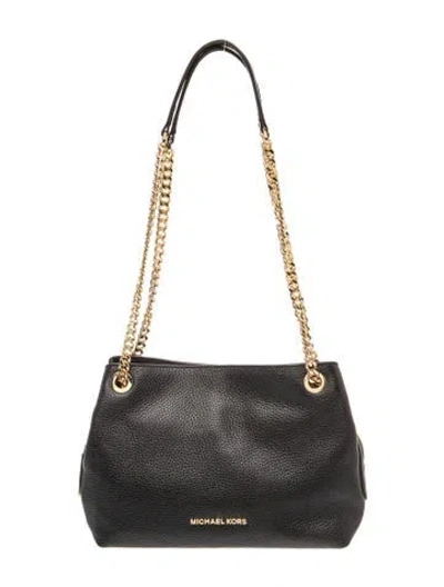 Pre-owned Michael Kors Leather Shoulder Bag In Black