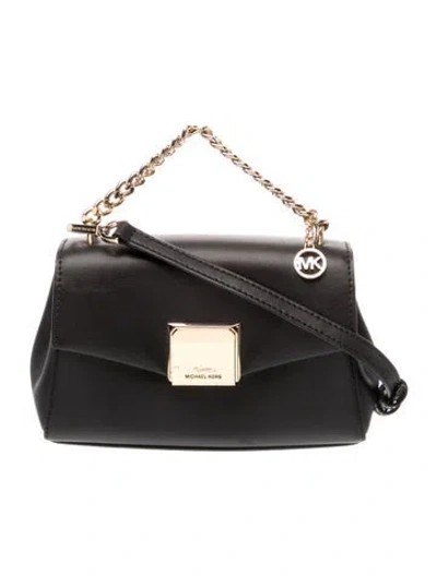 Pre-owned Michael Kors Leather Shoulder Bag In Black