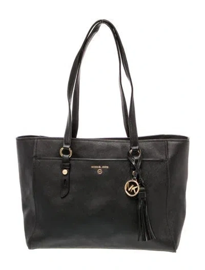Pre-owned Michael Kors Leather Shoulder Bag In Black