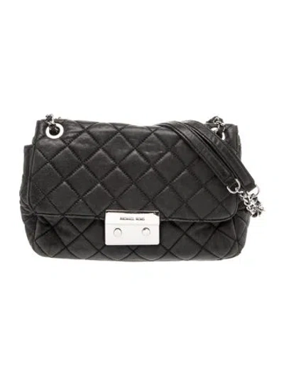 Pre-owned Michael Kors Leather Shoulder Bag In Black