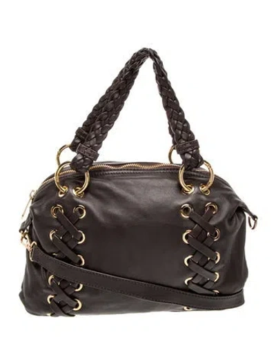 Pre-owned Michael Kors Leather Shoulder Bag In Black