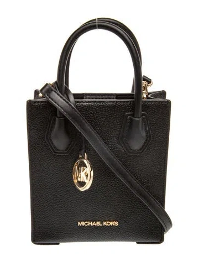 Pre-owned Michael Kors Leather Shoulder Bag In Black