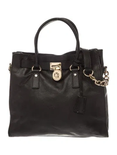 Pre-owned Michael Kors Leather Shoulder Bag In Black