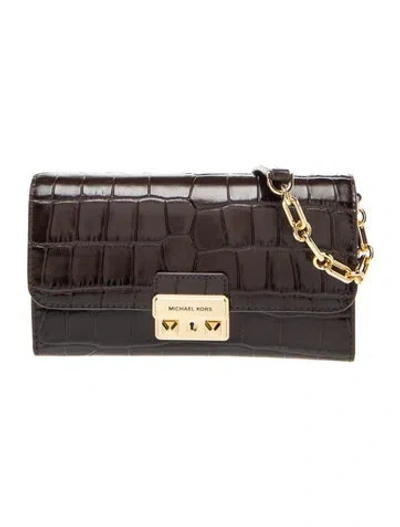 Pre-owned Michael Kors Leather Shoulder Bag In Black