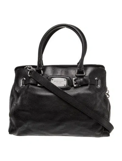 Pre-owned Michael Kors Leather Shoulder Bag In Black