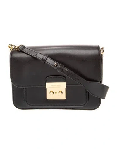 Pre-owned Michael Kors Leather Shoulder Bag In Black