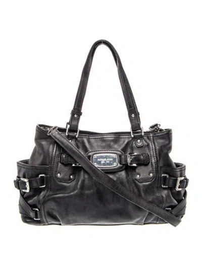 Pre-owned Michael Kors Leather Shoulder Bag In Black