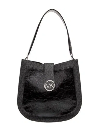 Pre-owned Michael Kors Leather Shoulder Bag In Black