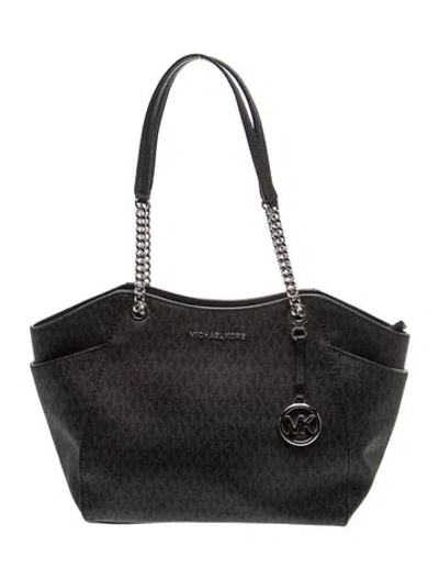 Pre-owned Michael Kors Leather Shoulder Bag In Black