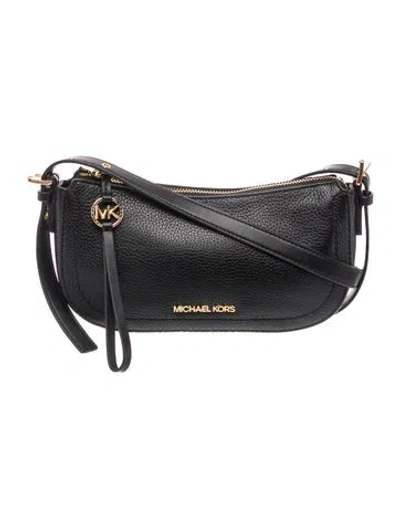 Pre-owned Michael Kors Leather Shoulder Bag In Black