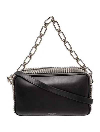 Pre-owned Michael Kors Leather Shoulder Bag In Black