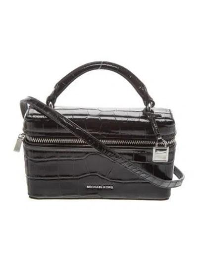 Pre-owned Michael Kors Leather Shoulder Bag In Black