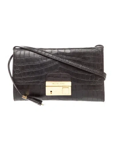 Pre-owned Michael Kors Leather Shoulder Bag In Black