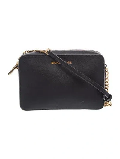 Pre-owned Michael Kors Leather Shoulder Bag In Black