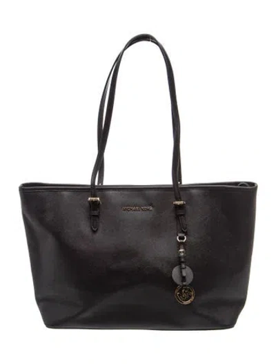 Pre-owned Michael Kors Leather Shoulder Bag In Black