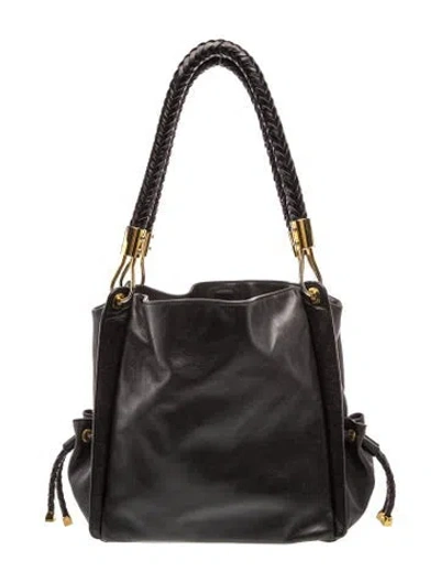 Pre-owned Michael Kors Leather Shoulder Bag In Black