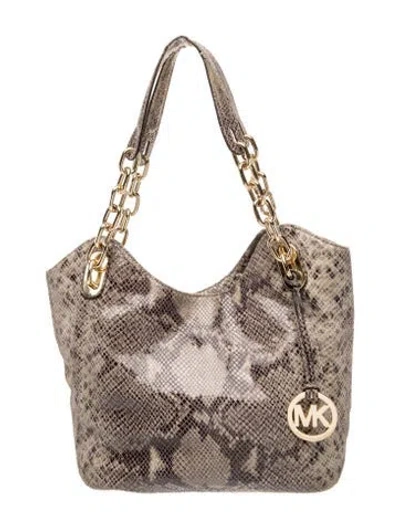 Pre-owned Michael Kors Leather Shoulder Bag In Black