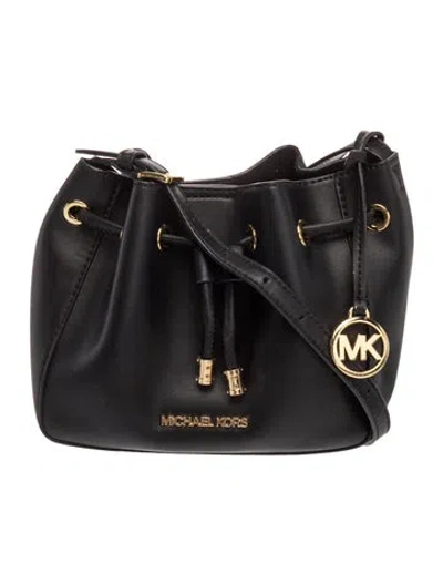 Pre-owned Michael Kors Leather Shoulder Bag In Black