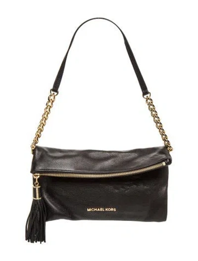 Pre-owned Michael Kors Leather Shoulder Bag In Black