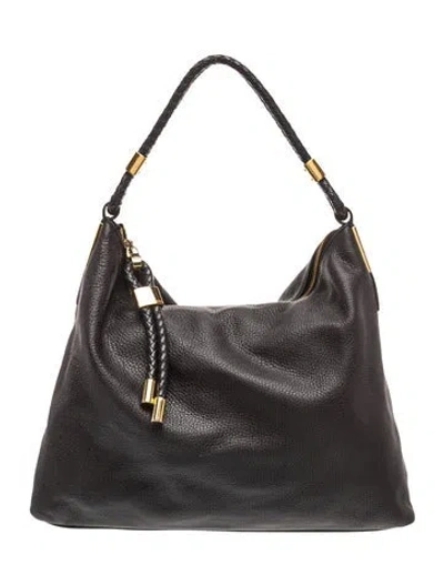 Pre-owned Michael Kors Leather Shoulder Bag In Black