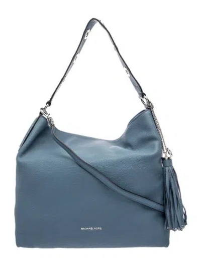 Pre-owned Michael Kors Leather Shoulder Bag In Blue