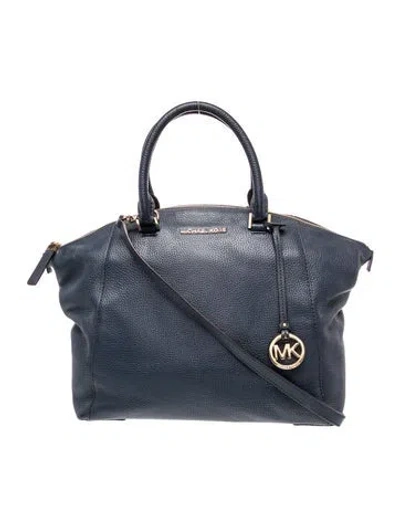 Pre-owned Michael Kors Leather Shoulder Bag In Blue