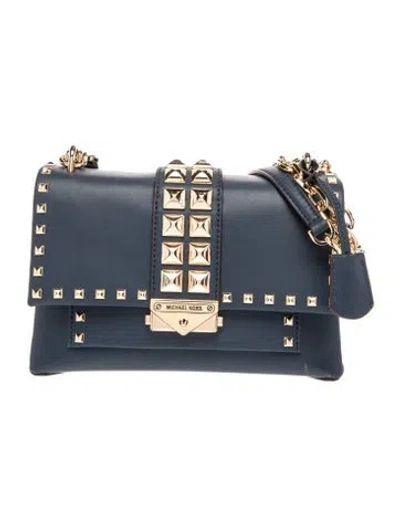 Pre-owned Michael Kors Leather Shoulder Bag In Blue