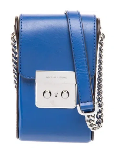 Pre-owned Michael Kors Leather Shoulder Bag In Blue