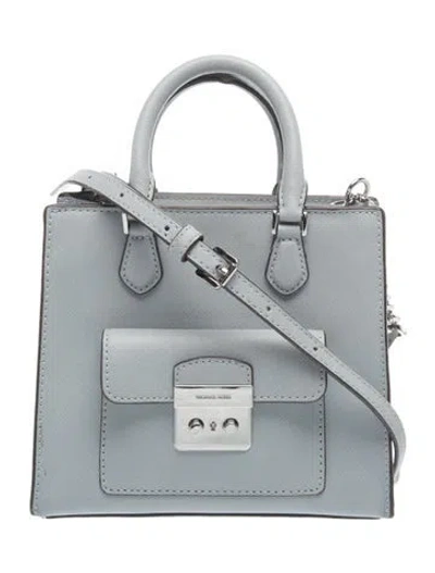 Pre-owned Michael Kors Leather Shoulder Bag In Blue