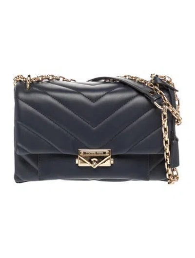 Pre-owned Michael Kors Leather Shoulder Bag In Blue