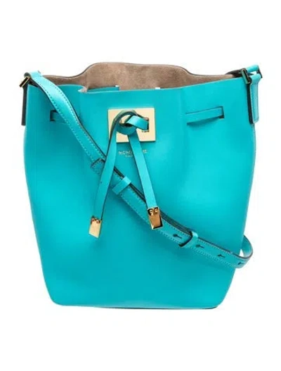 Pre-owned Michael Kors Leather Shoulder Bag In Blue